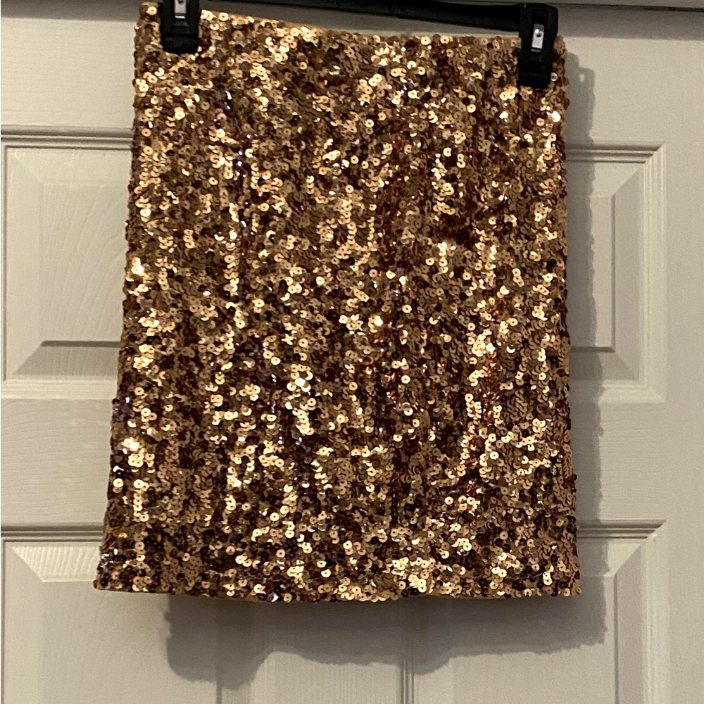 NWT Small Gold Sequin Maner skirt